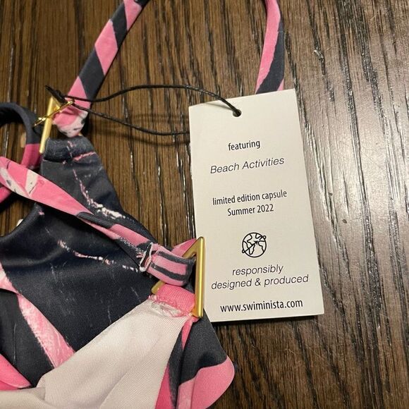 Swiminista X James Peter Henry Pink Black Beach Activities One Piece Swimsuit, X - Picture 5 of 7